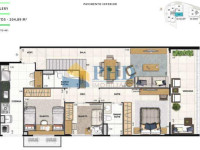 Apartamento 3 Quartos 100m² 