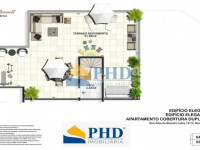 Cobertura Duplex 2 Quartos 174m² 