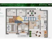 Apartamento 2 Quartos 69m² 