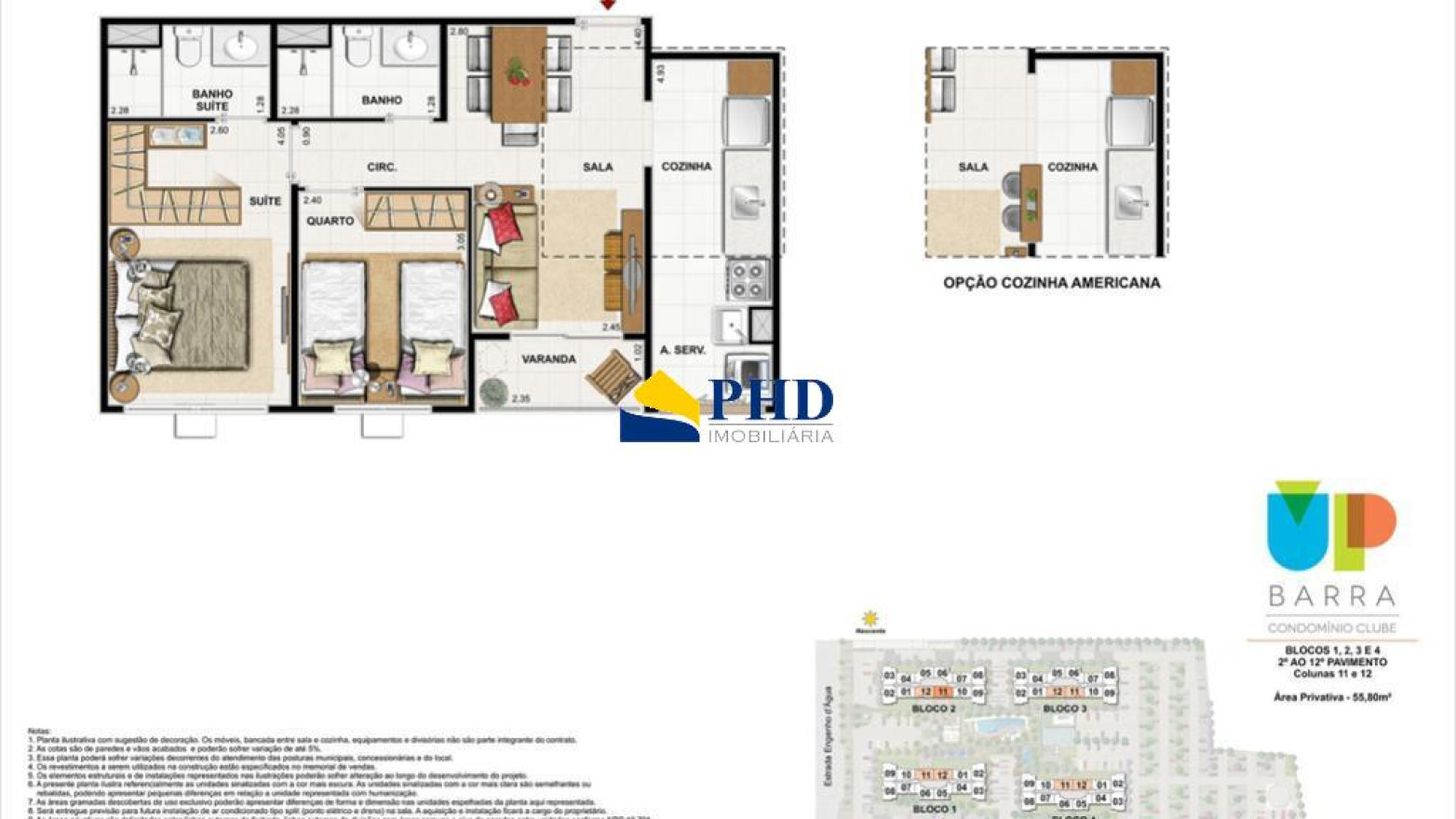 Apartamento 2 Quartos 55m² 