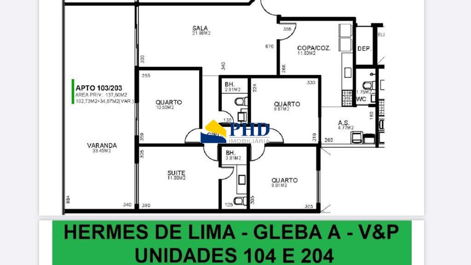 Apartamento 3 Quartos 88m² 