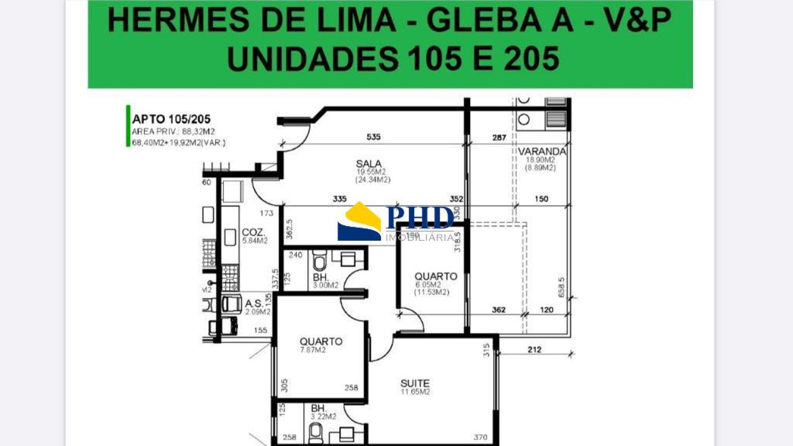 Apartamento 3 Quartos 88m² 