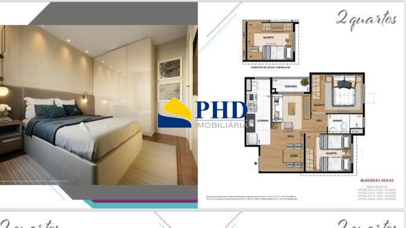 Apartamento 2 Quartos 48m² 