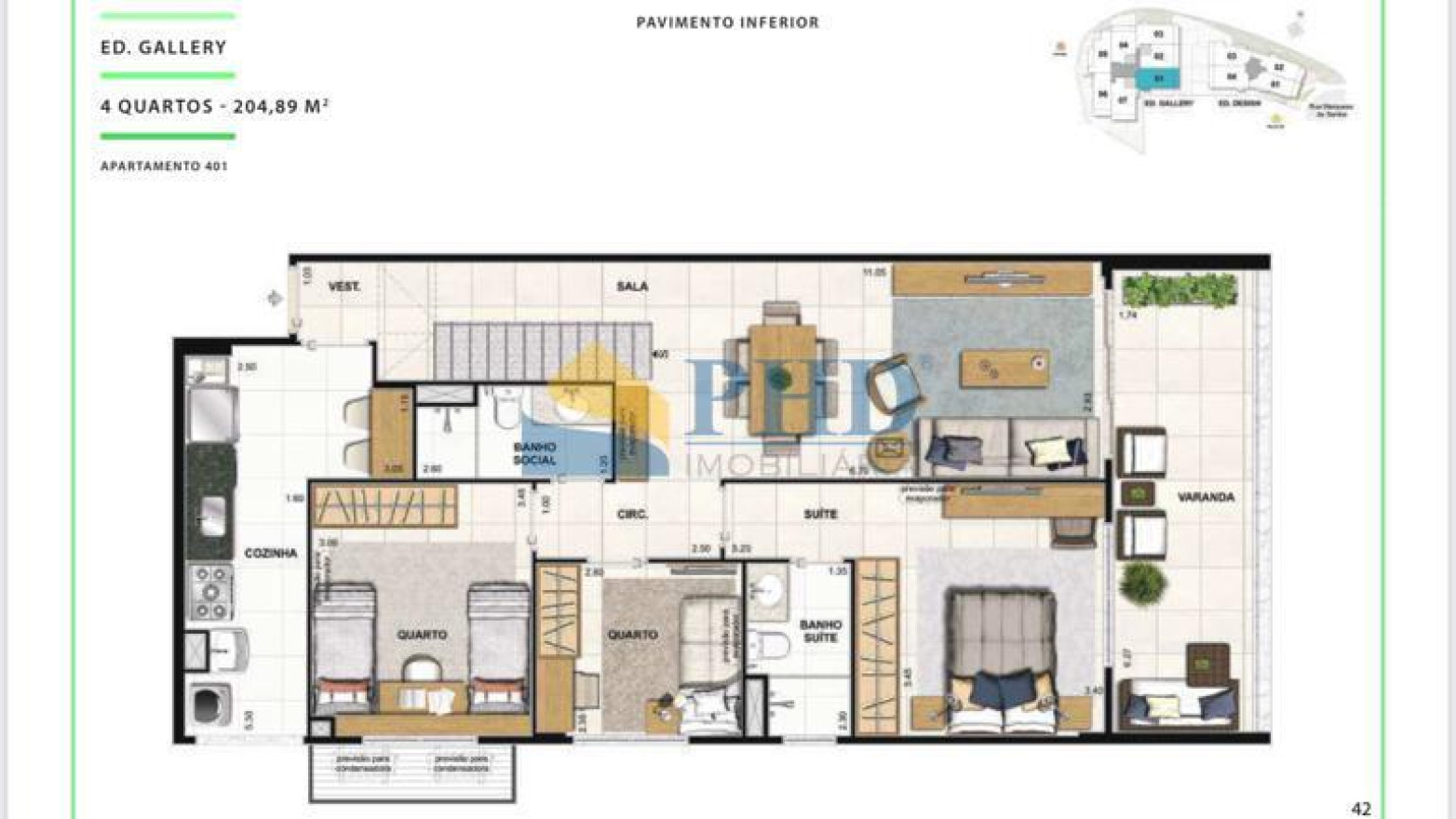 Apartamento 3 Quartos 100m² 