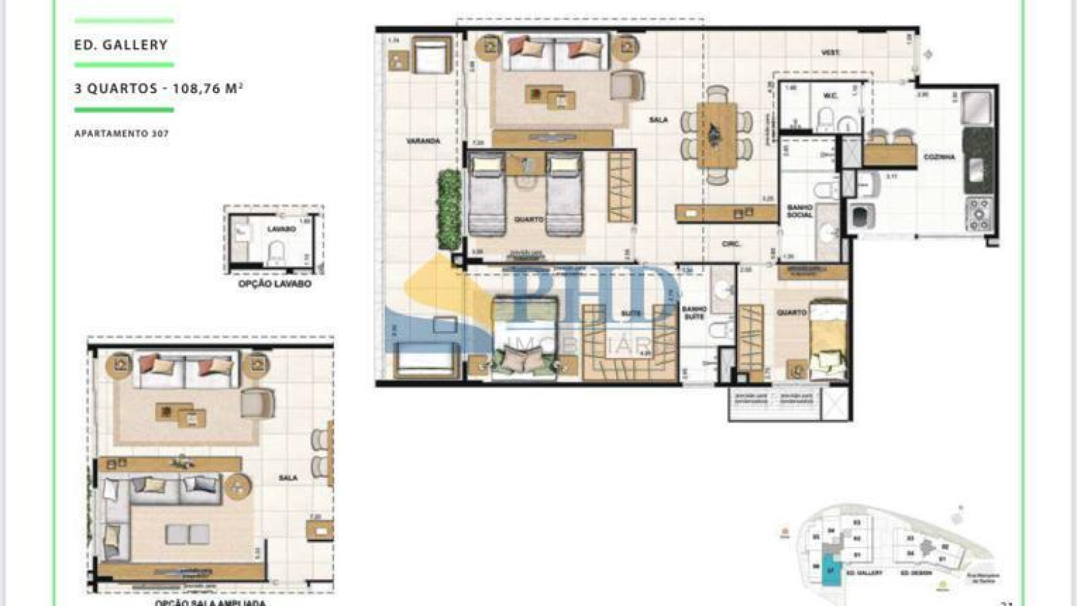Apartamento 3 Quartos 100m² 