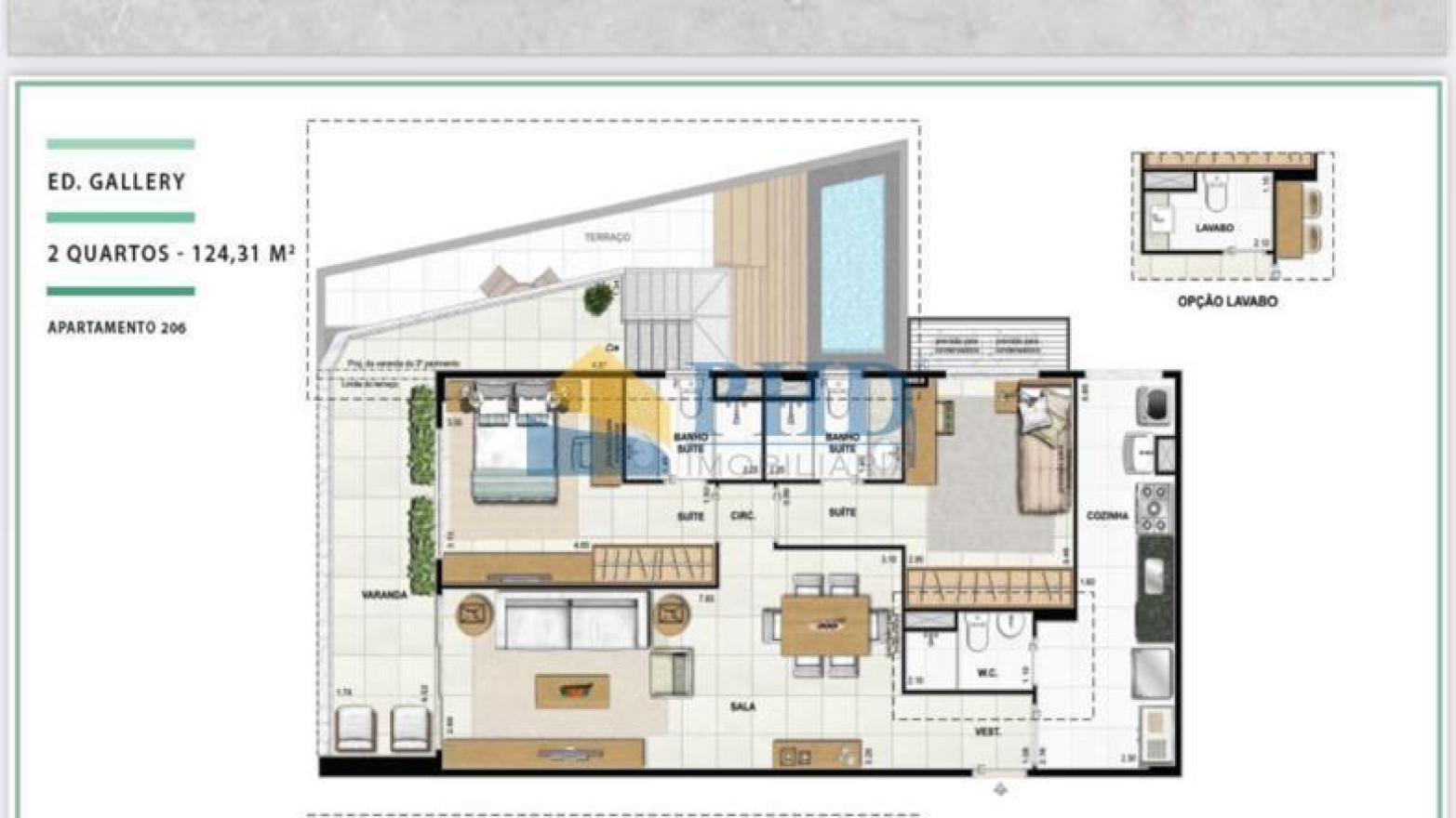 Apartamento 3 Quartos 100m² 