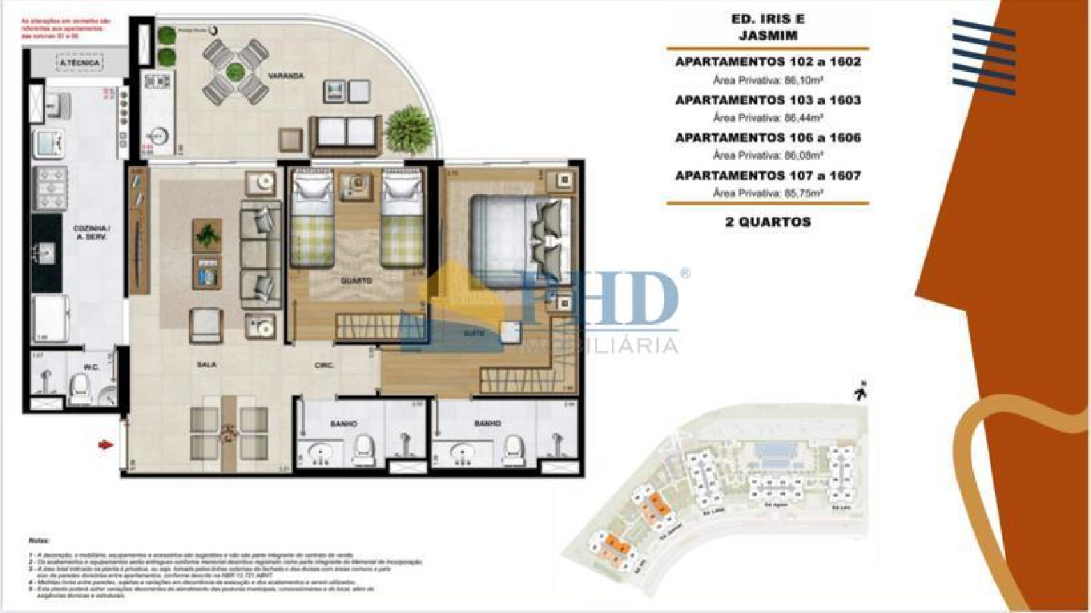 Apartamento 2 Quartos 85m² 