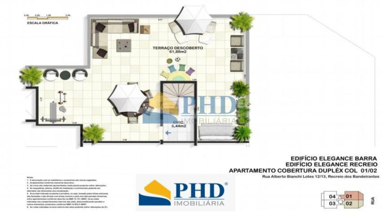 Cobertura Duplex 2 Quartos 174m² 