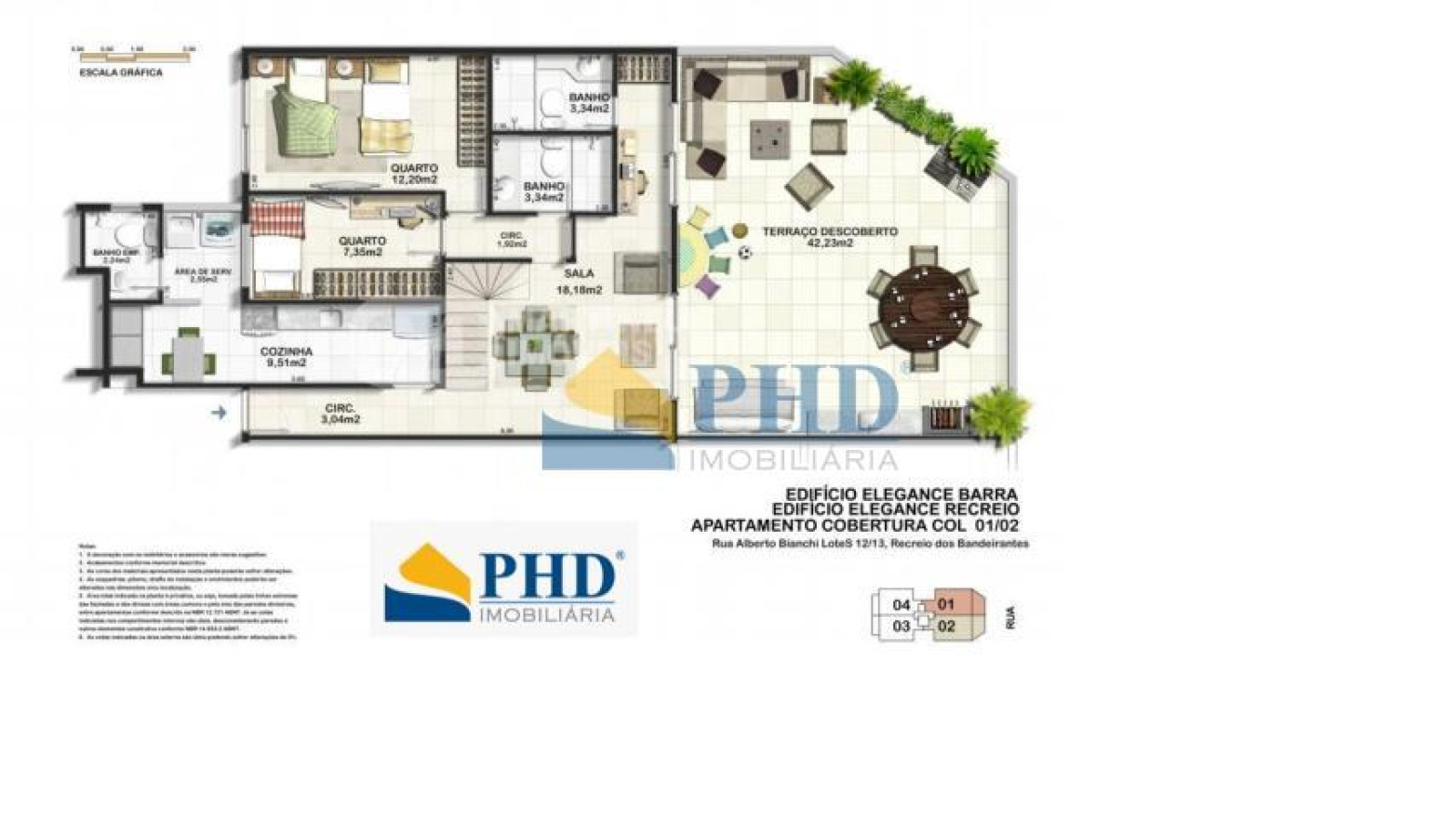Cobertura Duplex 2 Quartos 174m² 