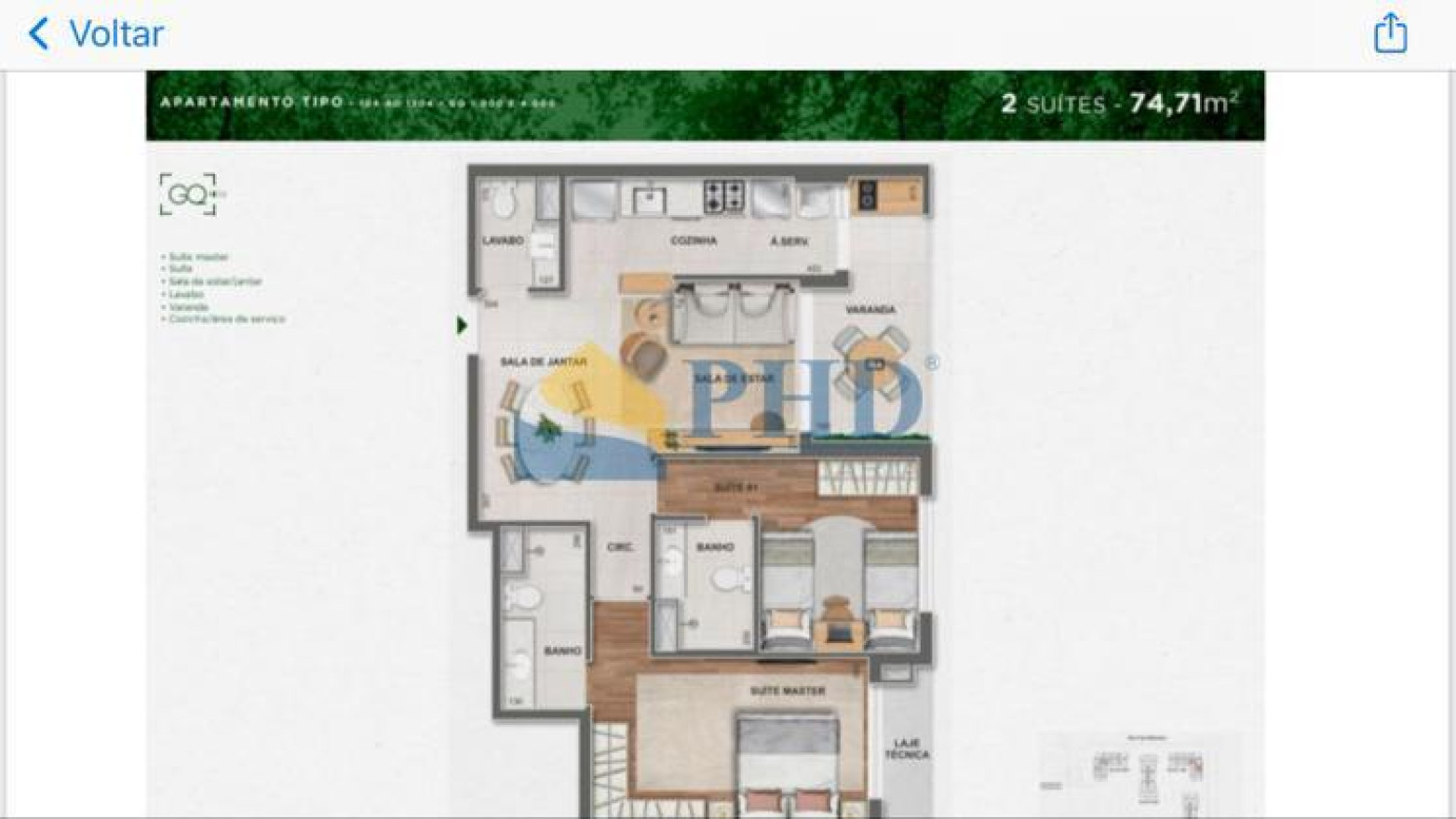 Apartamento 2 Quartos 69m² 