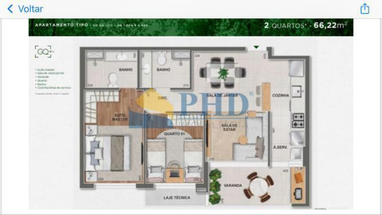 Apartamento 2 Quartos 69m² 