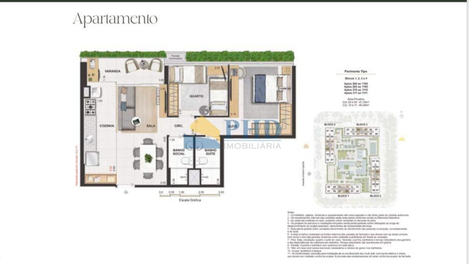 Apartamento 2 Quartos 60m² 