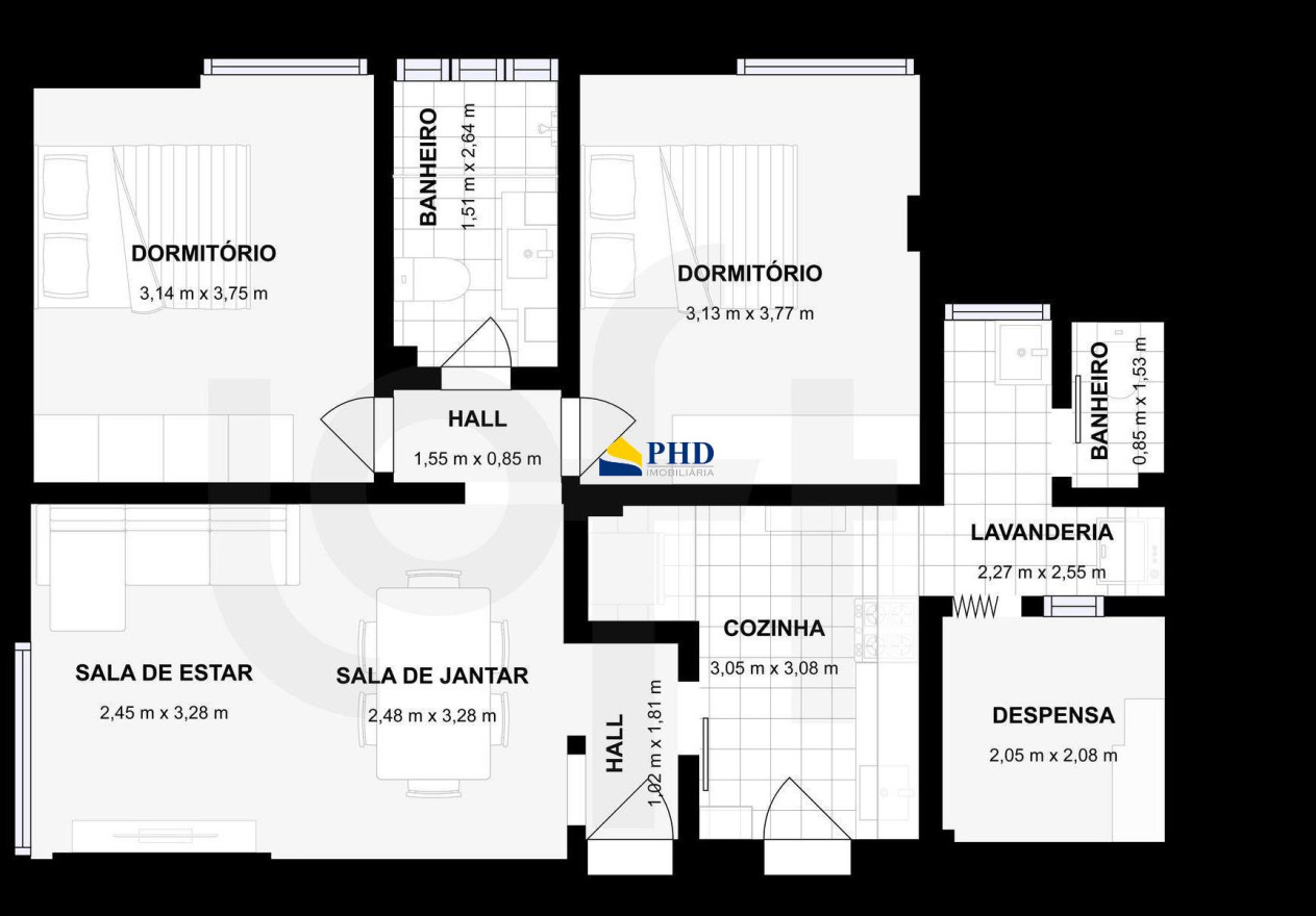 Apartamento 2 Quartos 70m² 